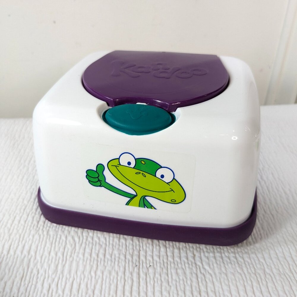 Kandoo Pampers Flushable Wipes Pop Tub Container‎ plastic EMPTY dispenser white